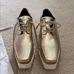 Stella McCartney Gold Platform Sneakers
